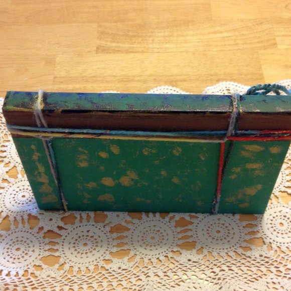 Hand painted Home and Family rescued book decor - Picture 5 of 6